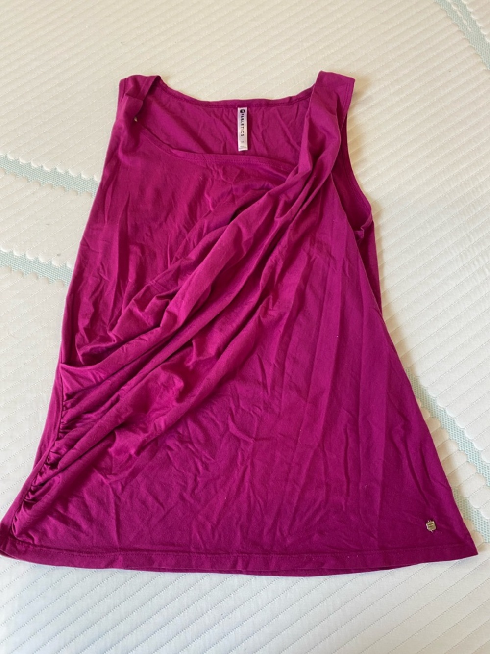 Fabletics Women's Magenta Drape Front Tank Top